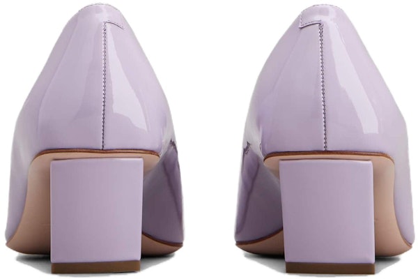 Roger Vivier 羅傑·維維亞 Belle Vivier 漆皮 方頭舒適 粗跟高跟鞋 4.3cm 女款 紫色 Shop Roger Vivier 羅傑·維維亞 Belle Vivier 漆皮 方頭舒適 粗跟高跟鞋 4.3cm 女款 紫色