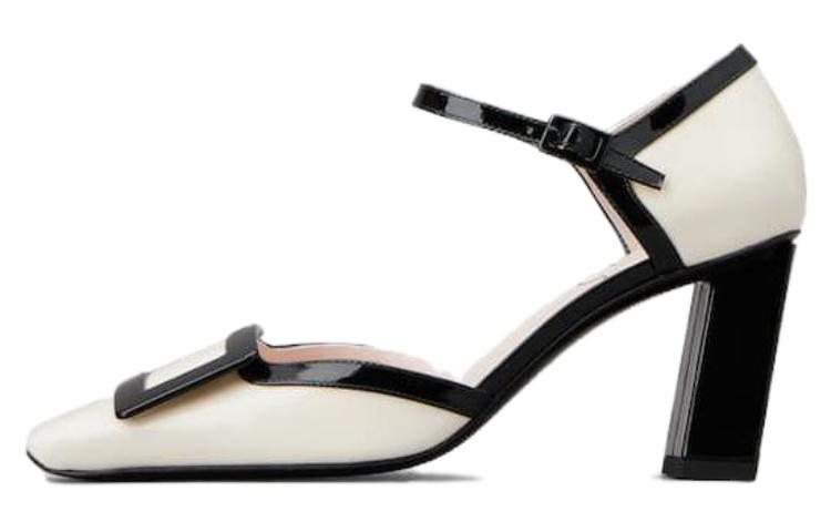 (Women) Roger Vivier Belle Vivier 'White Patent Square Buckle' RVW71335990D1P0H62