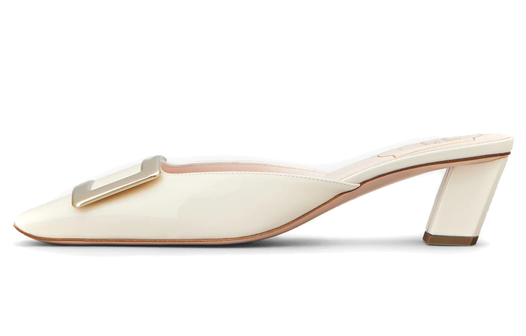(Women) Roger Vivier Belle Vivier Beige 'Versatile Nude Flat Sandals' RVW00629000D1PC019