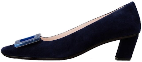 (Women) Roger Vivier Belle Vivier Block Heel Pumps 'Blue Comfort' RVW00631480HR0U824 (Women) Roger Vivier Belle Vivier Block Heel Pumps 'Blue Comfort' RVW00631480HR0U824