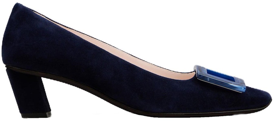 (Women) Roger Vivier Belle Vivier Block Heel Pumps 'Blue Comfort' RVW00631480HR0U824 Order (Women) Roger Vivier Belle Vivier Block Heel Pumps 'Blue Comfort' RVW00631480HR0U824