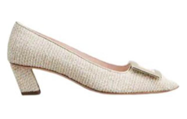 (W) Roger Vivier Belle Vivier High Heels 'Beige Fabric with Metal Buckle' 圖 2