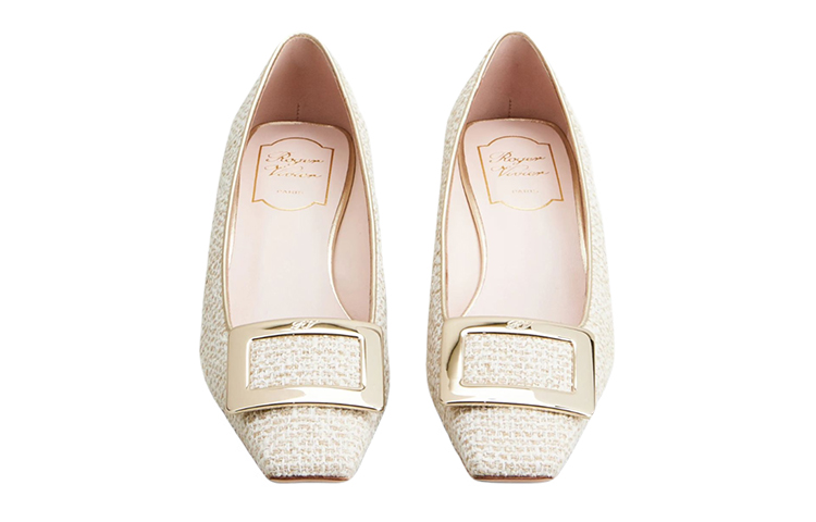 (W) Roger Vivier Belle Vivier High Heels 'Beige Fabric with Metal Buckle' 圖 3