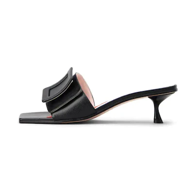 (W) Roger Vivier Belle Vivier High Heels 'Black Patent Leather Buckle'