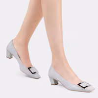 Details for (W) Roger Vivier Belle Vivier 高跟鞋 '金属扣灰色' RVW00600920D1PB206