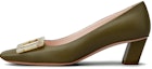 Buy (W) Roger Vivier Belle Vivier Tumit Tinggi 'Ibu Mutiara Gesper Hijau' RVW00627760NK0V609