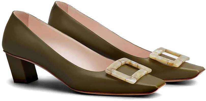 (Women) Roger Vivier Belle Vivier High Heels 'Motherpearl Green Buckle' RVW00627760NK0V609 Order (Women) Roger Vivier Belle Vivier High Heels 'Motherpearl Green Buckle' RVW00627760NK0V609
