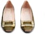 (W) Roger Vivier Belle Vivier Tumit Tinggi 'Ibu Mutiara Gesper Hijau' RVW00627760NK0V609