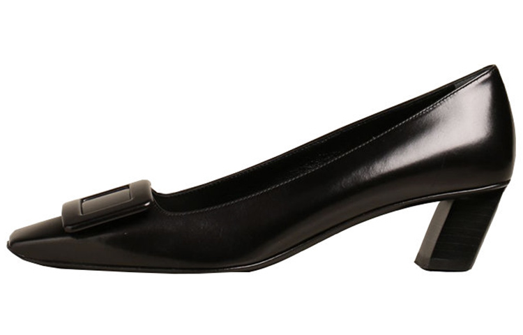 (W) Roger Vivier Belle Vivier High Heels 'Patent Black Buckle'