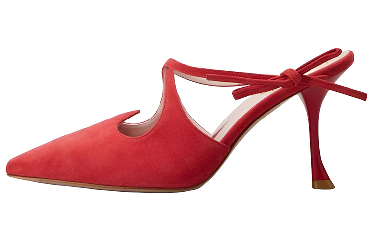 (W) Roger Vivier Belle Vivier High Heels 'Red Velvet Bow'