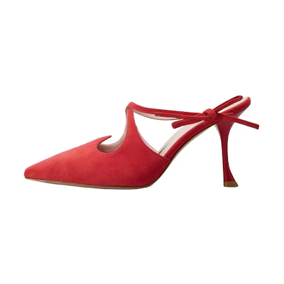 (W) Roger Vivier Belle Vivier High Heels 'Red Velvet Bow'