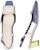 (W) Roger Vivier Belle Vivier Kulit Gesper Hujung Petak Tumit Blok 'Biru' RVW00625600D1P4O85