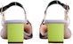 (W) Roger Vivier Belle Vivier Kulit Gesper Hujung Petak Tumit Blok 'Biru' RVW00625600D1P4O85