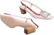 (W) Roger Vivier Belle Vivier Kulit Hujung Empat Tumit Blok 'Pink' RVW00625600D1P5T99