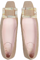Shop (W) Roger Vivier Belle Vivier Low Heel Pump 'Motherpearl Buckle Beige' Wanita RVW00627760FOJC803