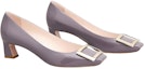 Order (W) Roger Vivier Belle Vivier Kasut Tumit Sederhana 'Purple Patent' RVW44815280D1PL607