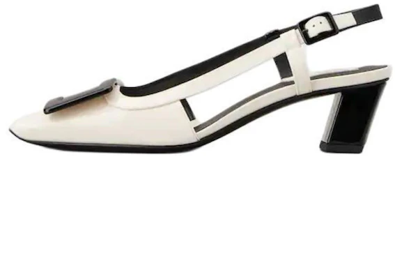 (W) Roger Vivier Belle Vivier Tacchi Donna Pelle Verniciata Punta Quadrata Bianco Nero 4.5cm RVW00639910D1P0G45 Buy (W) Roger Vivier Belle Vivier Tacchi Donna Pelle Verniciata Punta Quadrata Bianco Nero 4.5cm RVW00639910D1P0G45
