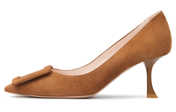 (W) Roger Vivier Belle Vivier Trompette 'Brown Suede'