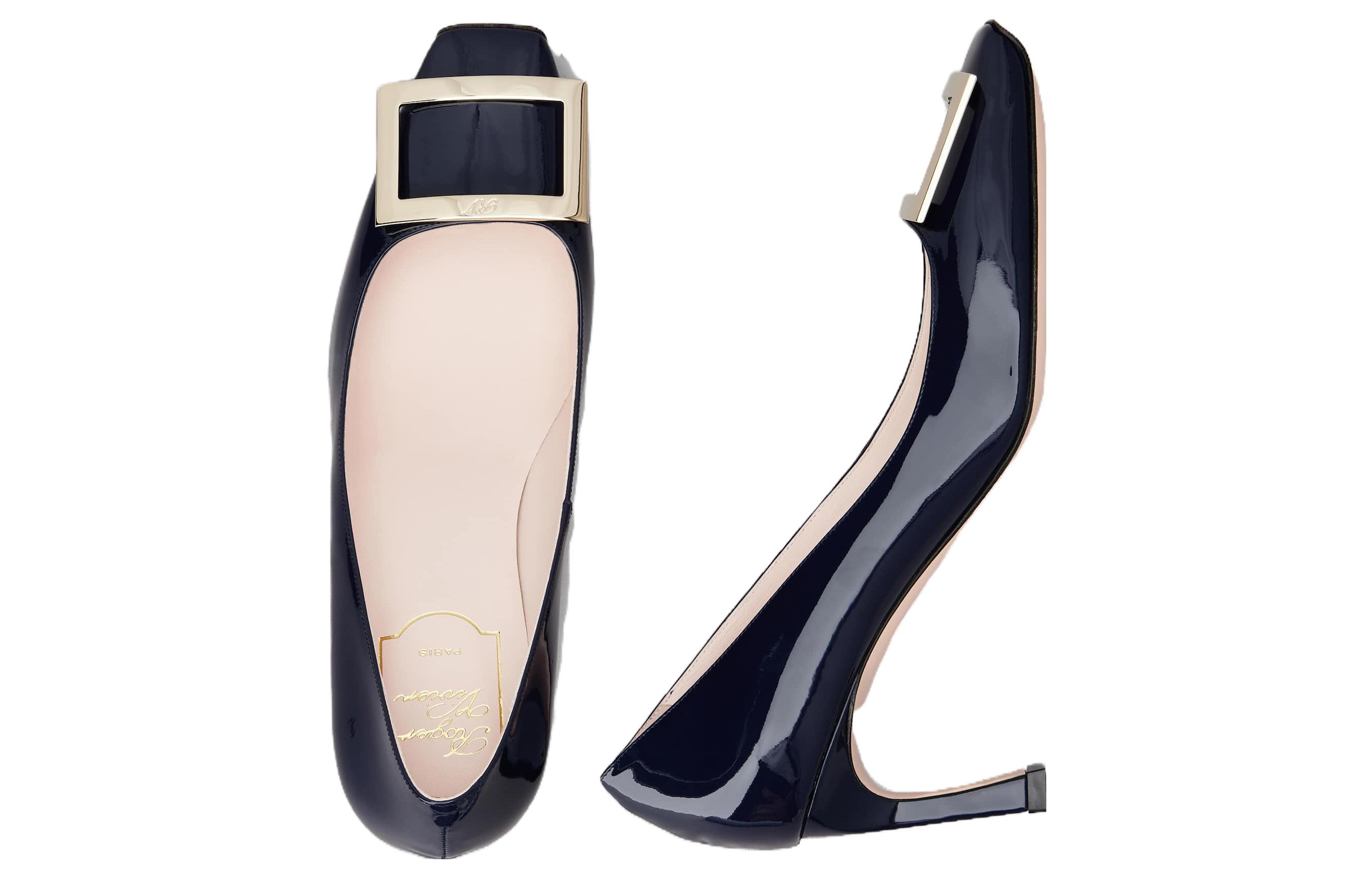 (W) Roger Vivier Belle Vivier Trompette 'Dark Blue Patent' 圖 4