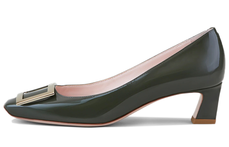 (W) Roger Vivier Belle Vivier Trompette 'Elegant Green Patent Leather'