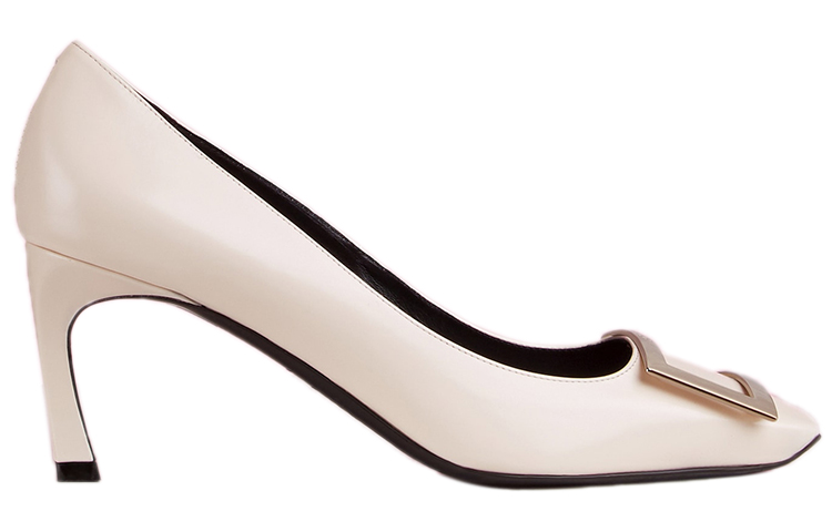 (W) Roger Vivier Belle Vivier Trompette 'Elegant Cream Patent Leather Pumps' 圖 2