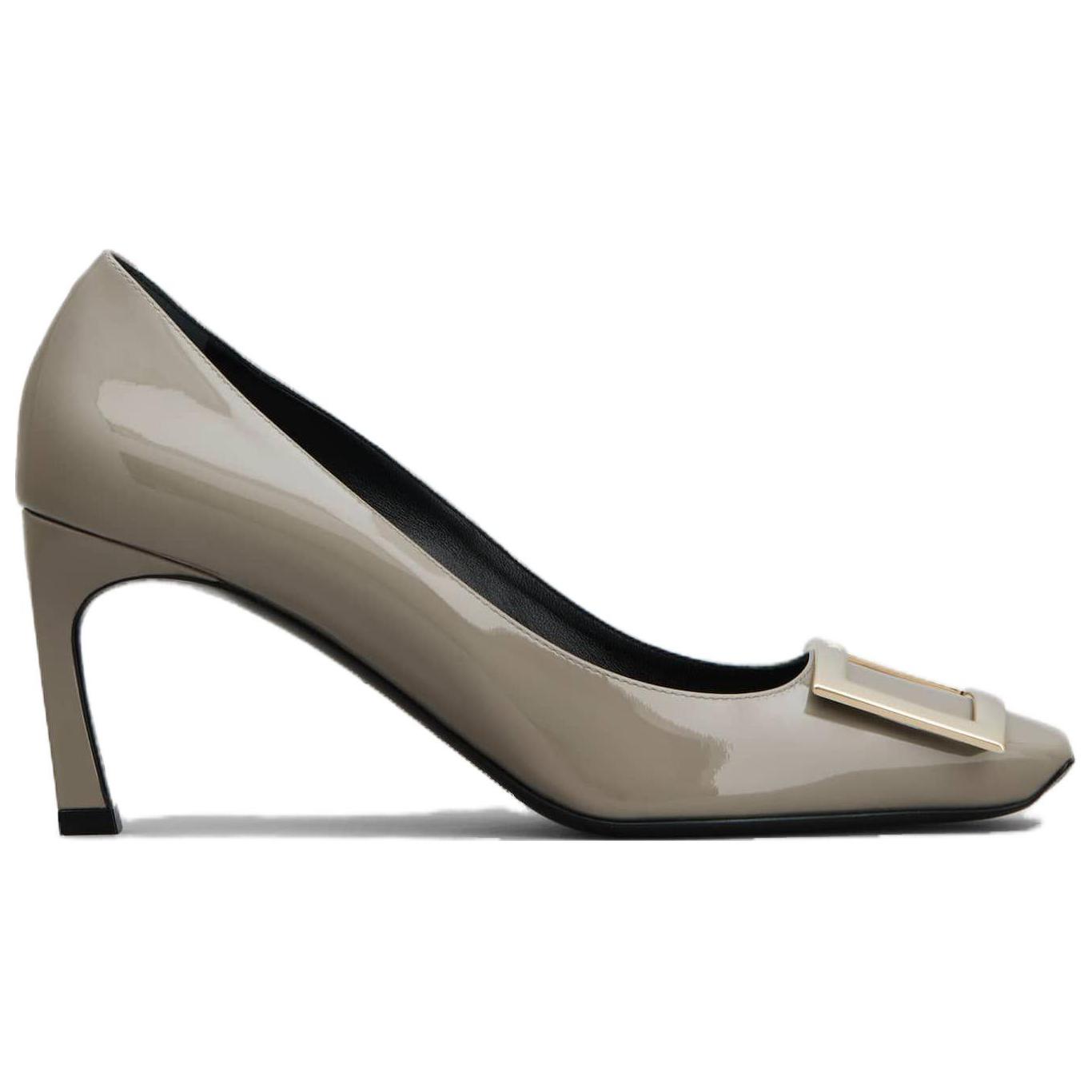 Order Roger Vivier 羅杰維維亞 Belle Vivier Trompette 漆皮 方跟 高跟鞋 女款 灰色