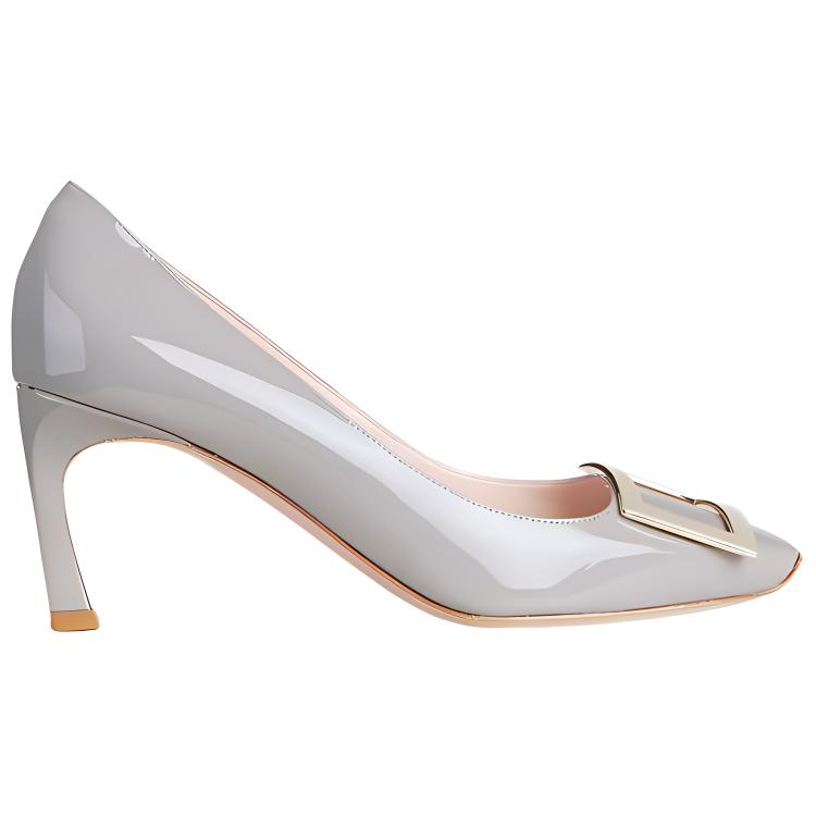 Order 羅杰·維維亞 (Roger Vivier) Belle Vivier Trompette 喇叭跟漆皮高跟鞋 女款 灰色