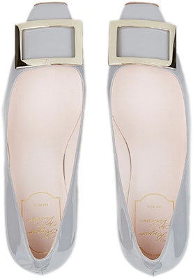 羅杰·維維亞 (Roger Vivier) Belle Vivier Trompette 喇叭跟漆皮高跟鞋 女款 灰色 Shop 羅杰·維維亞 (Roger Vivier) Belle Vivier Trompette 喇叭跟漆皮高跟鞋 女款 灰色