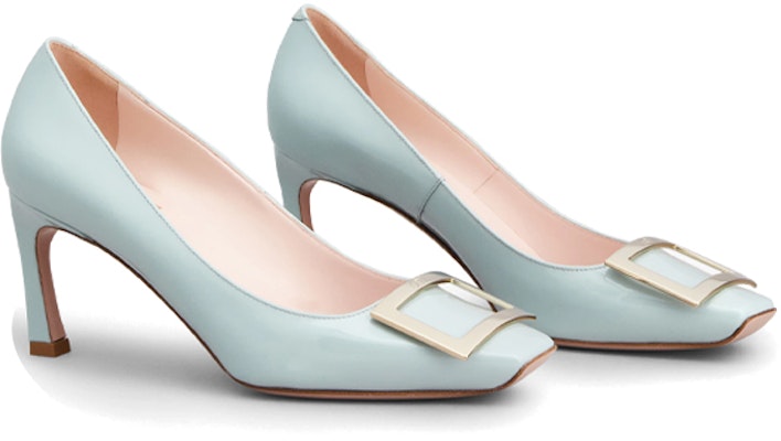 (Women) Roger Vivier Belle Vivier Trompette 'Light Blue Patent Leather' RVW40015280D1PT021 Lookbook (Women) Roger Vivier Belle Vivier Trompette 'Light Blue Patent Leather' RVW40015280D1PT021