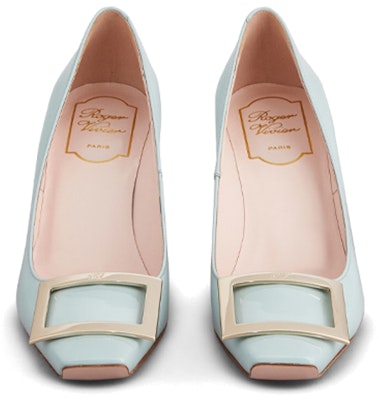 (Women) Roger Vivier Belle Vivier Trompette 'Light Blue Patent Leather' RVW40015280D1PT021 Shop (Women) Roger Vivier Belle Vivier Trompette 'Light Blue Patent Leather' RVW40015280D1PT021