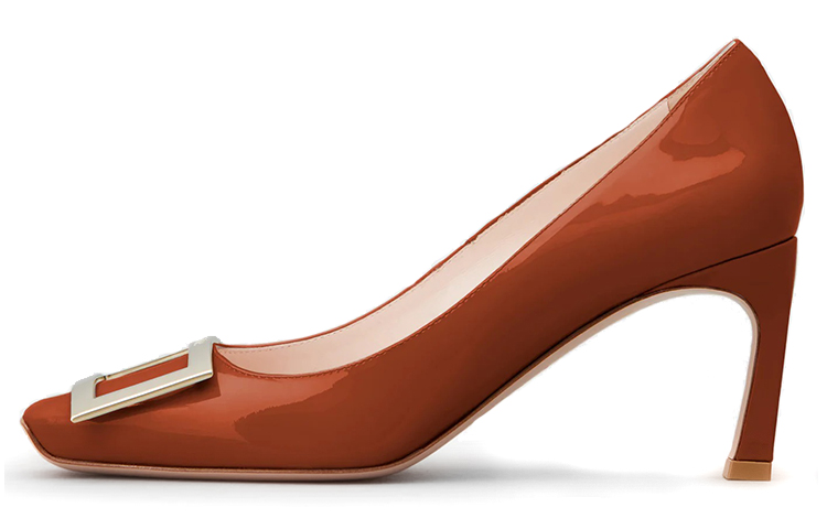 (W) Roger Vivier Belle Vivier Trompette 'Orange Patent Leather'
