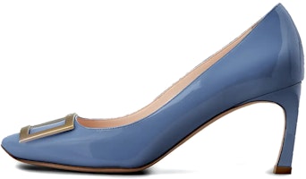 (Women) Roger Vivier Belle Vivier Trompette 'Pale Blue Patent Leather Pumps' RVW40015280D1PU011 (Women) Roger Vivier Belle Vivier Trompette 'Pale Blue Patent Leather Pumps' RVW40015280D1PU011