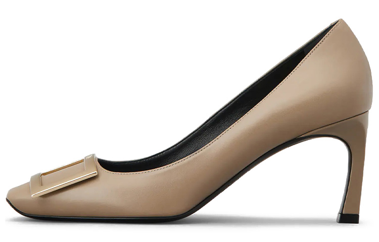 (W) Roger Vivier Belle Vivier Trompette 'Patent Beige'