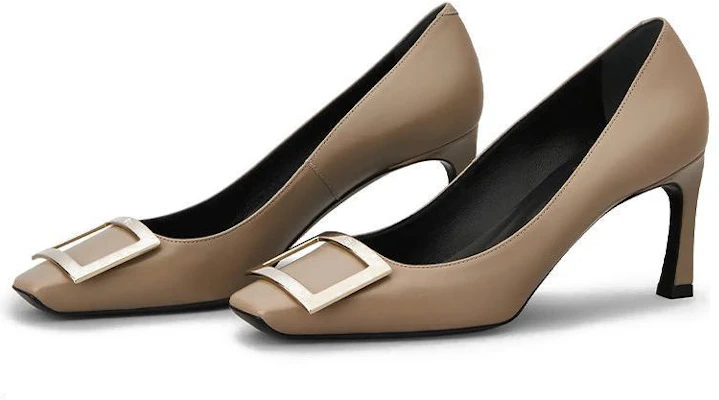 (W) Roger Vivier Belle Vivier Trompette 'Patent Beige' Sepatu Wanita RVW40015280BSSC415 Order (W) Roger Vivier Belle Vivier Trompette 'Patent Beige' Sepatu Wanita RVW40015280BSSC415