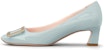 (W) Roger Vivier Belle Vivier Trompette Tumit Tinggi 'Light Blue Patent Leather' RVW44815280D1PT021