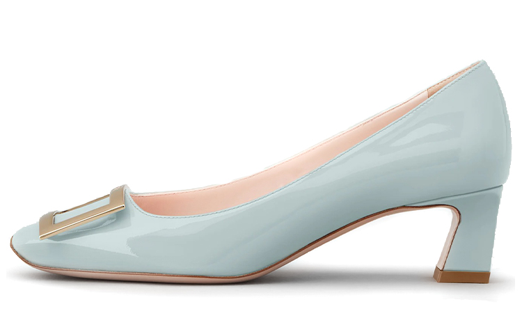 (Women) Roger Vivier Belle Vivier Trompette High Heels 'Light Blue Patent Leather' RVW44815280D1PT021