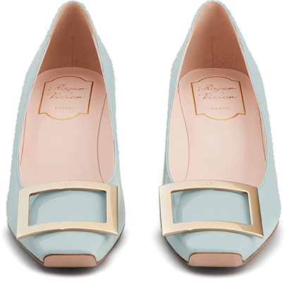 (Women) Roger Vivier Belle Vivier Trompette High Heels 'Light Blue Patent Leather' RVW44815280D1PT021 Lookbook (Women) Roger Vivier Belle Vivier Trompette High Heels 'Light Blue Patent Leather' RVW44815280D1PT021