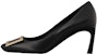 (W) Roger Vivier Belle Vivier Tumit Tinggi Trumpet 'Kulit Hitam' RVW40015280BSSB999
