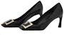 (W) Roger Vivier Belle Vivier Tumit Tinggi Trumpet 'Kulit Hitam' RVW40015280BSSB999