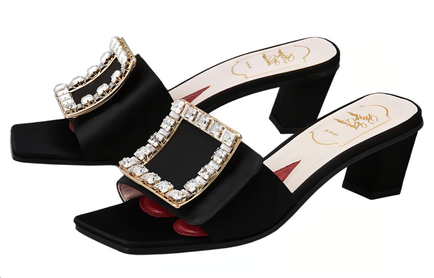 Order (W) Roger Vivier Biki Love 'Tacones Altos de Satén Negro' RVW65832610RS0B999