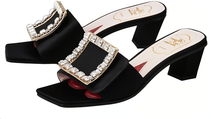 (Women) Roger Vivier Biki Love 'Black Silk Satin High Heel' RVW65832610RS0B999 Order (Women) Roger Vivier Biki Love 'Black Silk Satin High Heel' RVW65832610RS0B999