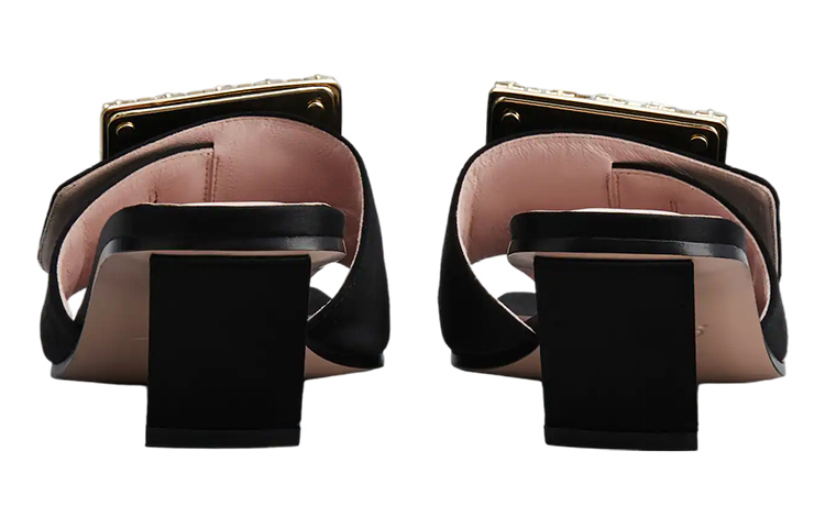 Purchase (W) Roger Vivier Biki Love 'Tacones Altos de Satén Negro' RVW65832610RS0B999
