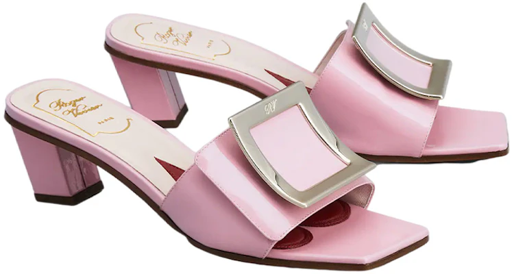 ROGER VIVIER Biki Love 金屬扣漆皮裸跟鞋 女款 粉色 Order ROGER VIVIER Biki Love 金屬扣漆皮裸跟鞋 女款 粉色