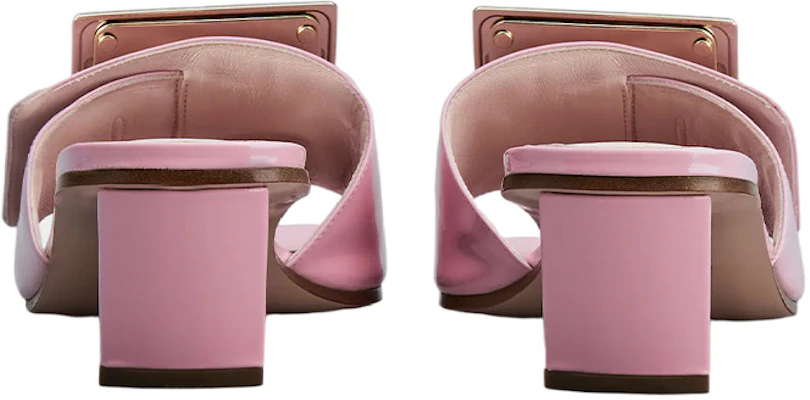 ROGER VIVIER Biki Love 金屬扣漆皮裸跟鞋 女款 粉色 Shop ROGER VIVIER Biki Love 金屬扣漆皮裸跟鞋 女款 粉色