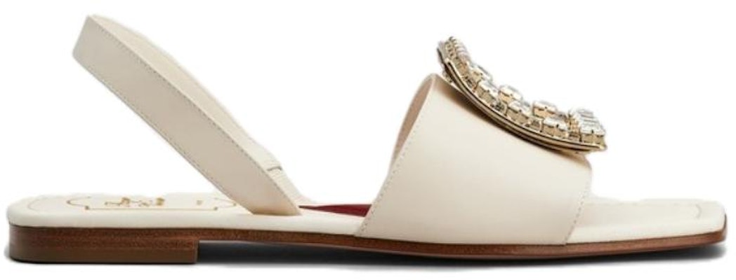 (Women) Roger Vivier Biki Love 'Rhinestone Buckle Leather Sandals Beige' RVW66332780BSSC019 Order (Women) Roger Vivier Biki Love 'Rhinestone Buckle Leather Sandals Beige' RVW66332780BSSC019