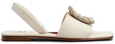 Order (W) Roger Vivier Biki Love 'Sandal Kulit Gesper Kristal Beige' RVW66332780BSSC019