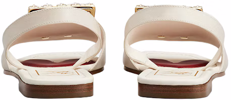 Shop (W) Roger Vivier Biki Love '水钻扣皮革凉鞋 米色' RVW66332780BSSC019