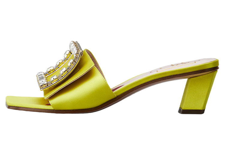 (Women) Roger Vivier Biki Love 'Yellow Satin High Heel' RVW65832610RS0G019