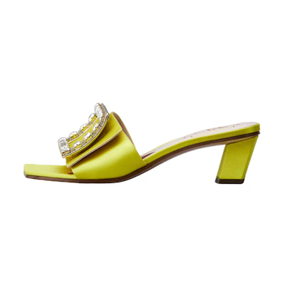 (W) Roger Vivier Biki Love 'Yellow Satin High Heel'