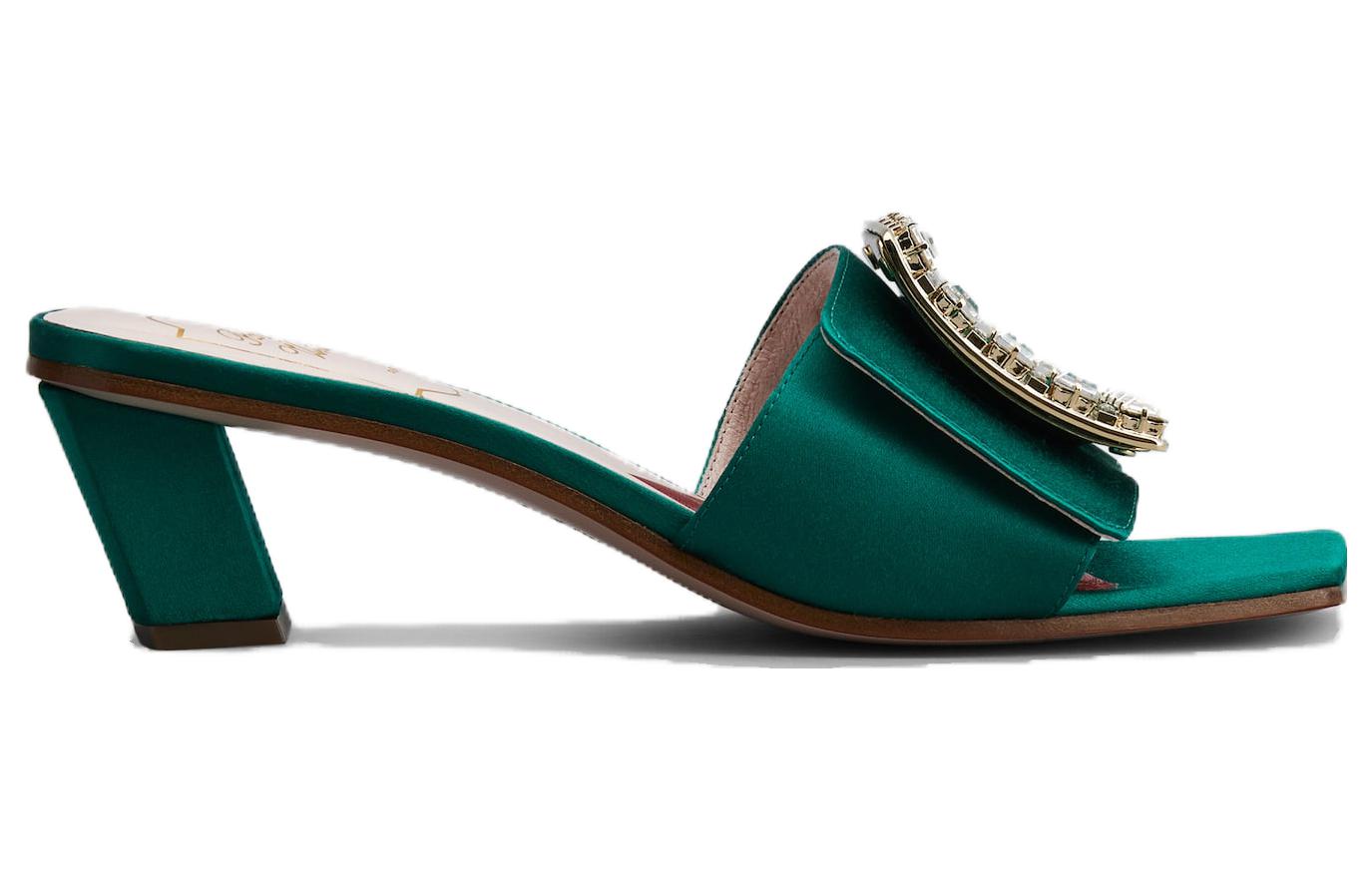Order (W) Roger Vivier Tacones Altos Biki Love 'Verde Satén Hebilla Cuadrada' RVW65832610RS0V016